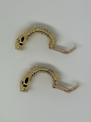 Cartier Panthere Cougar Trinity Earrings 18k Yellow White Rose Gold 2025 Service - Picture 13 of 18