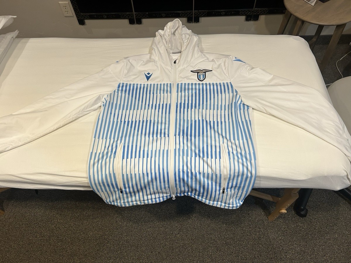 macron ラツィオ ジャケット XL ネイビー Italy Rugby 23/24 6 Nations Full-Zip Anthem Jacket by Macron