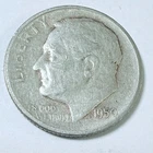 1950 S Roosevelt Silver Dime, 90% Silver, Circulated Coin Free Shipping #8778