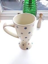 Whittard Of Chelsea Footed Polka Dot Latte Or Hot Chocolate Mug