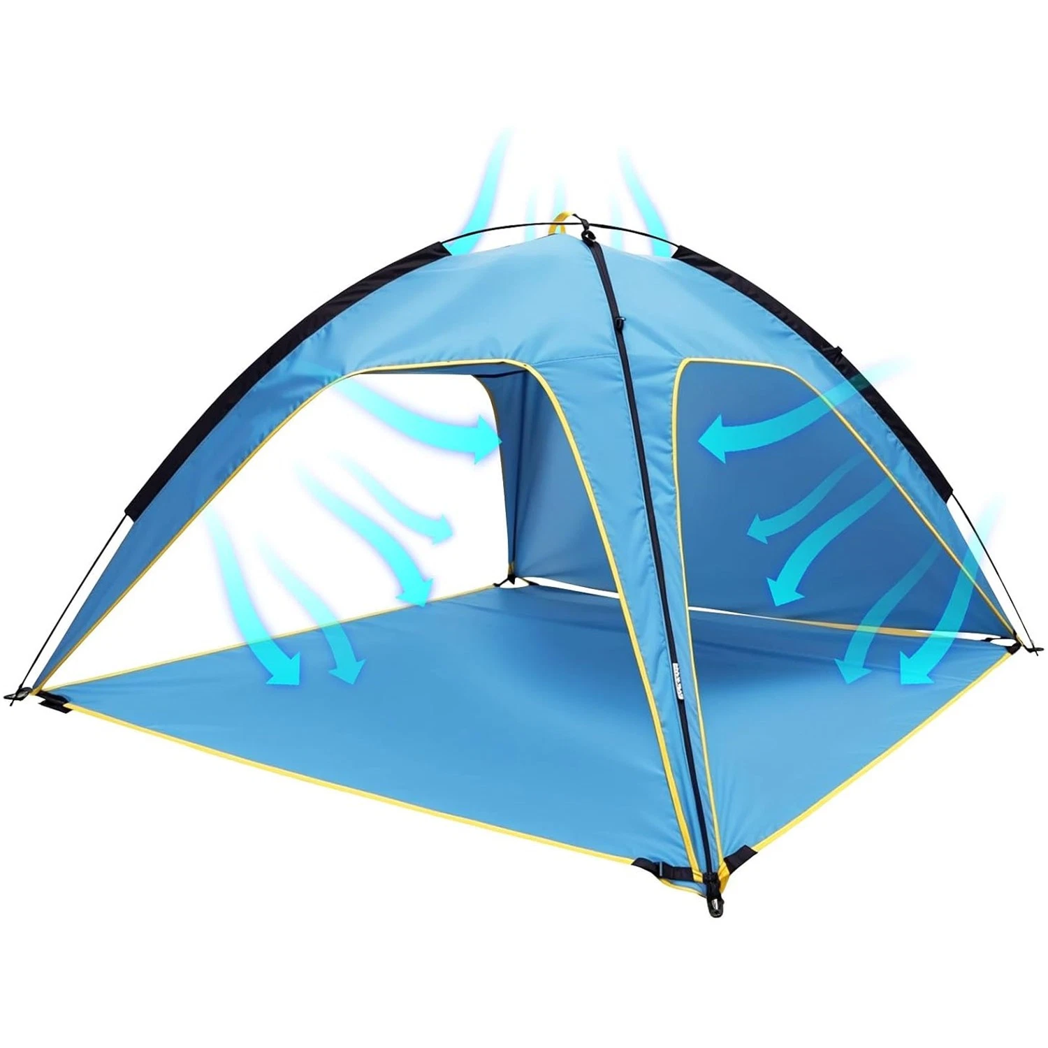 Beach Tent Sun Shelter for 4-6 Person UV Protection Beach Camping Fishing Tent