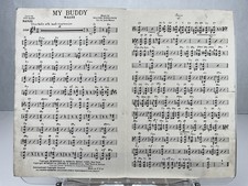My Buddy Waltz Sheet Music Banjo Gus Kahn Walter Donaldson