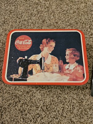 1993 COCA COLA  ''IT'S PAUSE TIME MOTHER'' STYLE Vintage  COLLECTIBLE  Tin Box