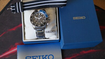Seiko Solar Chronograph V175-0AD0 Air Diver Watch SSC017 Tuna