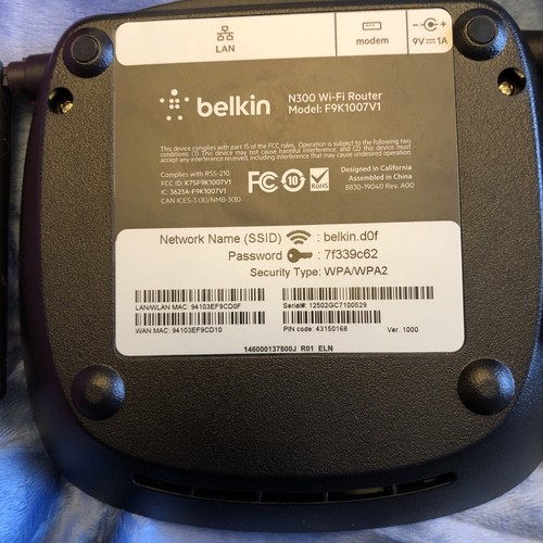 Belkin N300 XR Wi-Fi N Router - Blk with Simple Start Nettwerk booster Hi Speed - Picture 7 of 10