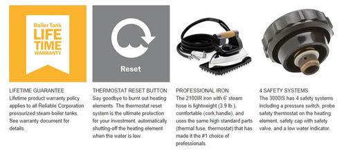 NEW Reliable 3000IS Professional Steam Iron System - Picture 2 of 2