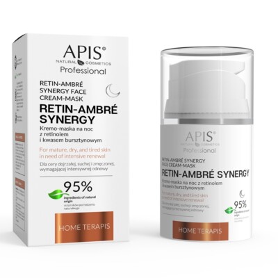 Apis Retin Ambre Synergy Gesichtscreme-Maske mit Retinol Bernsteinsäure für Nacht 50ml