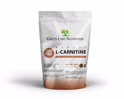 GREEN LABS NUTRITION Acetyl L-Carnitine ALCAR Powder – High Purity Brain, Energy & Focus Support