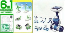 6 IN 1 Solar Toy DIY Robots Plane Educational Kid Gift Creative 2 pack