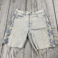 VTG 80S ANTI BASIC HIGH WAISTED CUT-OFF FREY HEM MOM SHORTS DENIM JORTS 9/10
