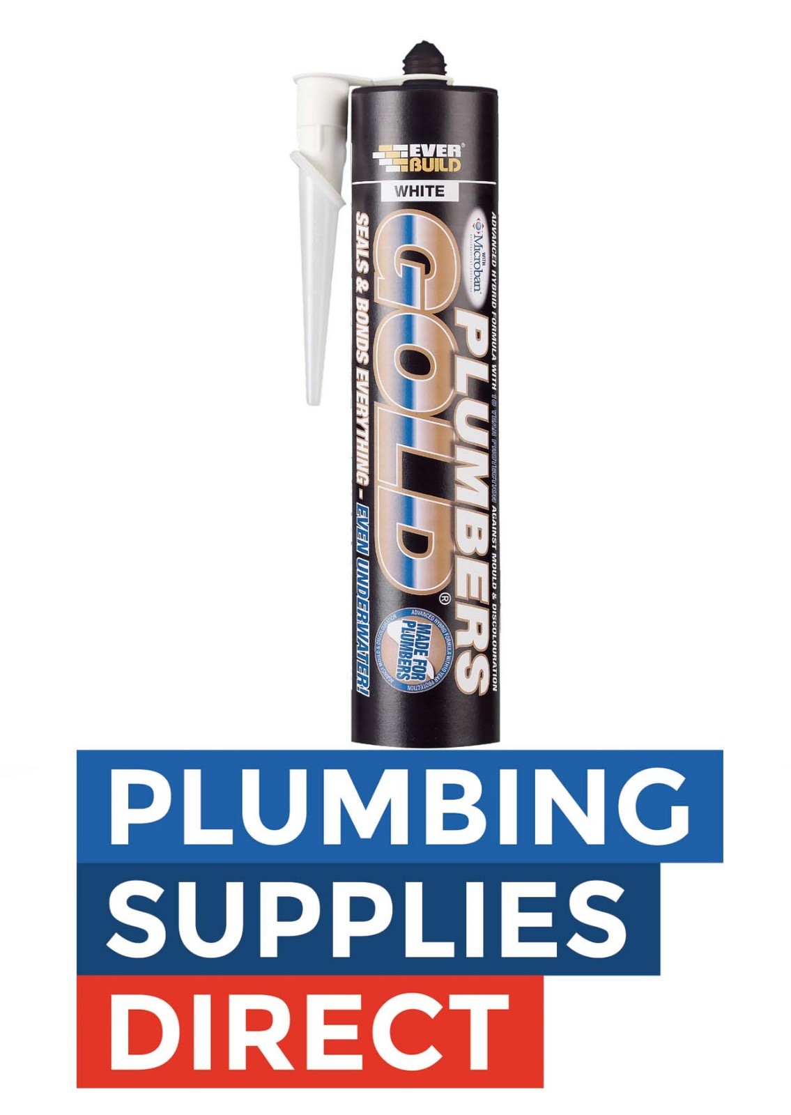 * Ever Build Plumbers Gold Silicon Sealant / Adhesive In White eBay