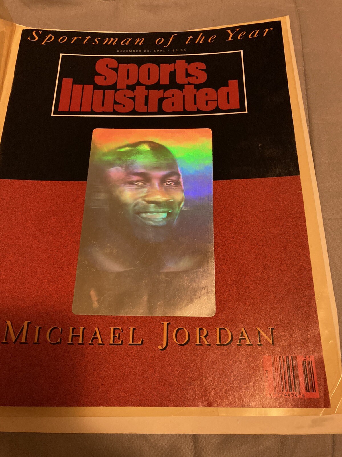 UNCIRCULATED RARE 1991 SPORTS ILLUSTRATED MICHAEL JORDAN HOLOGRAM COVER