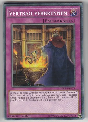 YU-GI-OH Vertrag Verbrennen Common MP16-DE171 NEU