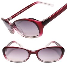 Old Stock True Vintage Refined Style Two Tone Rectangle Frame Red Sunglasses
