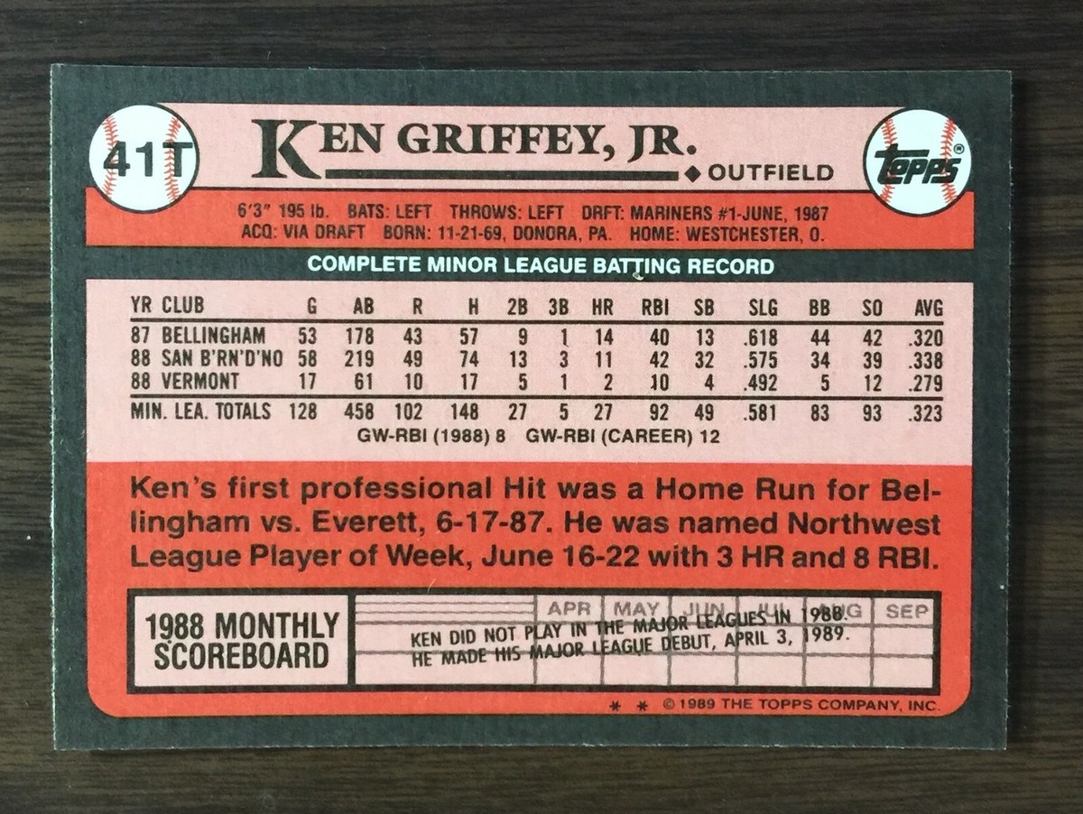 1989 Topps Traded - Ken Griffey Jr #41T (RC) for sale online | eBay