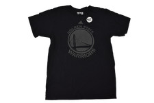 adidas Mens NBA Golden State Warriors Reflective Ink Go-To-Tee Black Shirt NWT M