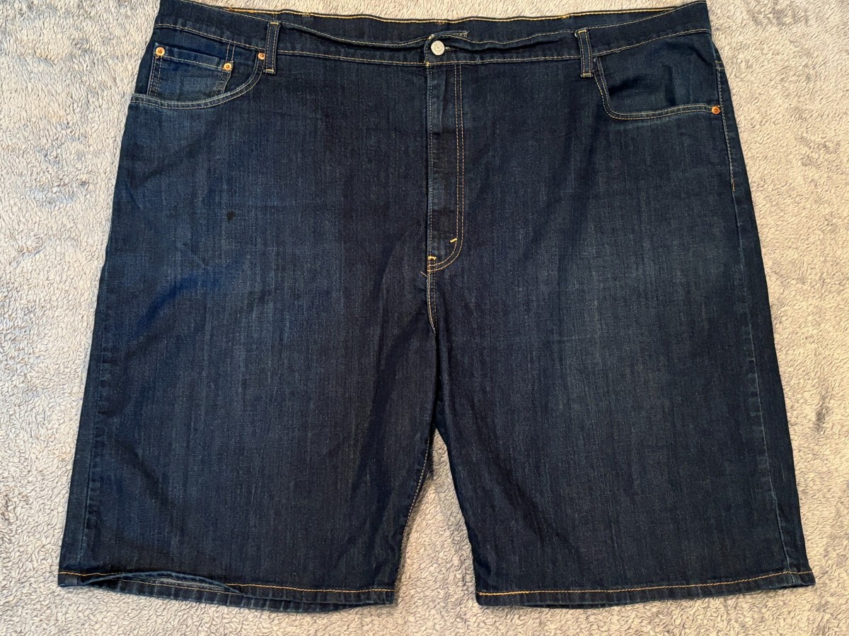 Levis 569 Shorts Mens Size 52 Loose Fit Big Tall Dark Wash Baggy