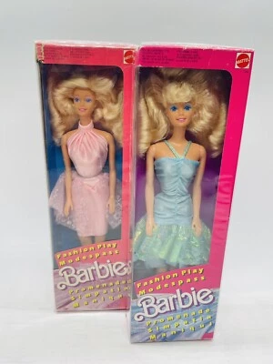 Barbie 1988, Modespass / Fashion Play 1380 et 1376 Fabriqué en Chine NRFB - Photo 1/4