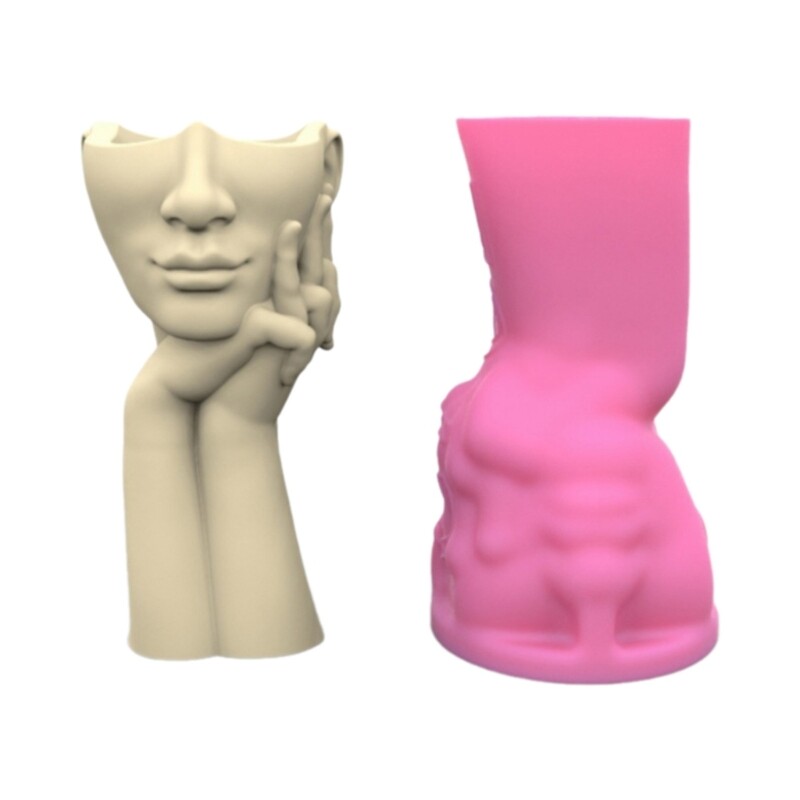 Abstract Face Silicone Mold for Resin Casting and Home Decor
