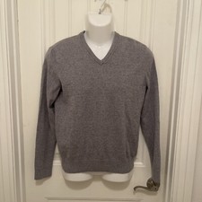 Banana Republic Sweater Men  s Size S Grey Pima Cotton  Cashmere V Neck Pullover
