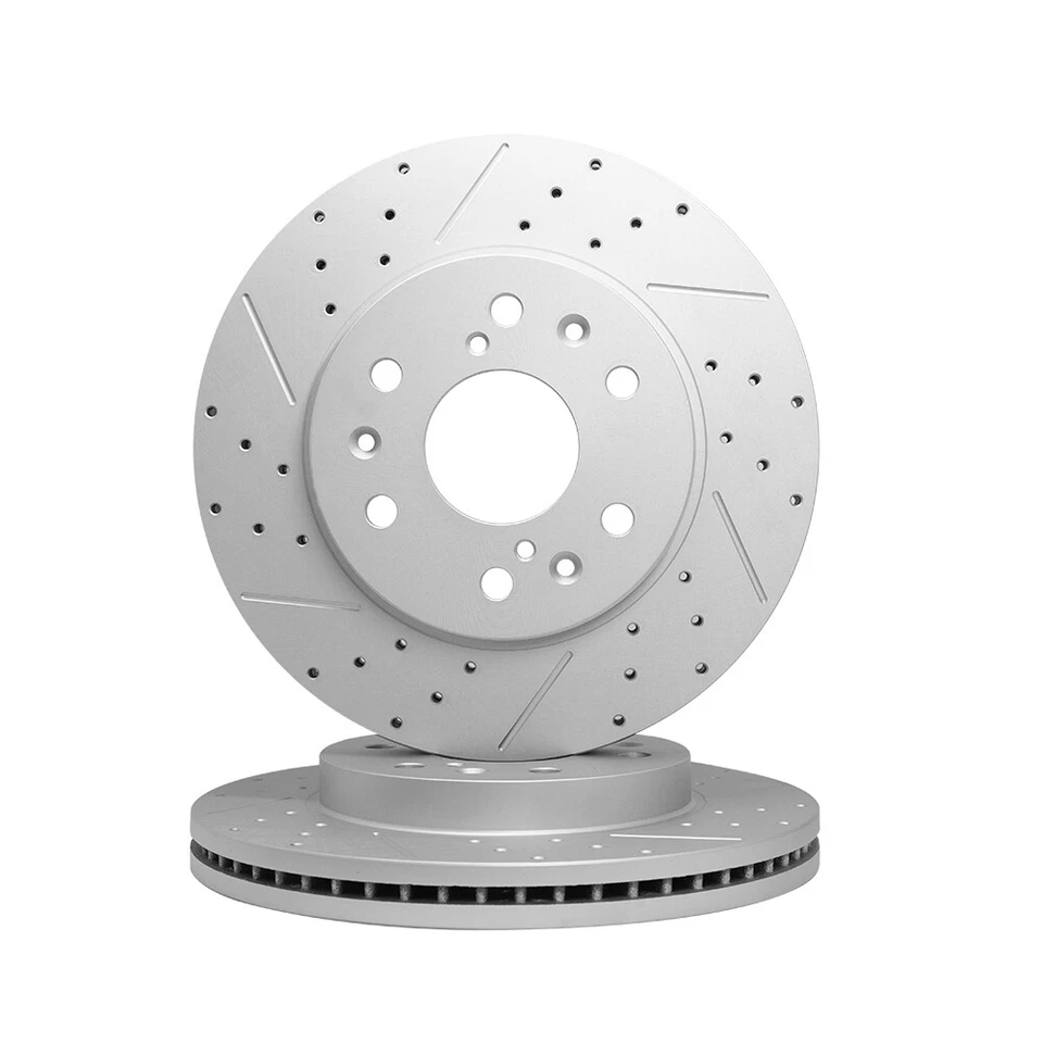 Rotores de freno de disco perforados delanteros y traseros para Cadillac Escalade ESV EXT 2007-2020 Foto 2 de 4