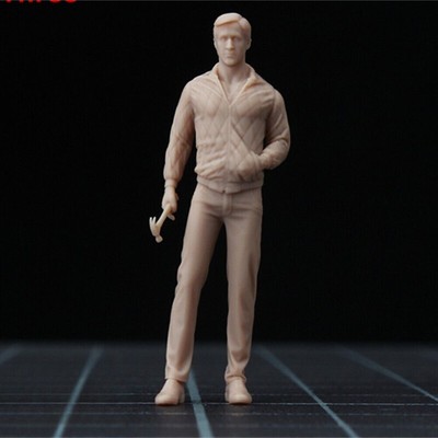 1:64 Hammer Man 3D Miniatures Figures Maintenance Worker Male Scene Model Cars