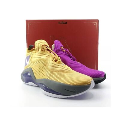 シューズ(男性用) nike zoom lebron2 soldier lakers 28cm Nike LeBron Soldier LA Lakers Purple Gold Mens Basketball
