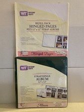 WESTRIM CRAFTS Strap/Hinge Album 12"x12" Cloth Hunter Green  10 Refill Pages