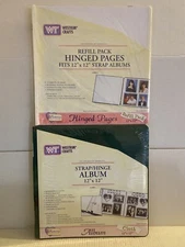 WESTRIM CRAFTS Strap/Hinge Album 12"x12" Cloth Hunter Green + 10 Refill Pages