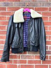 Timberland Women Winter Leather Jacket With Fur Size S