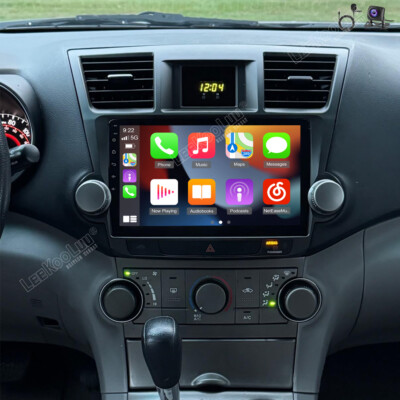 Apple Carplay For Toyota Highlander 2009-2014 Car Stereo Radio Android 13+Camera