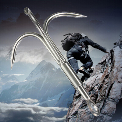 Outdoor Survival Grappling Hook Rock Climbing Gift Claw Carabiner 