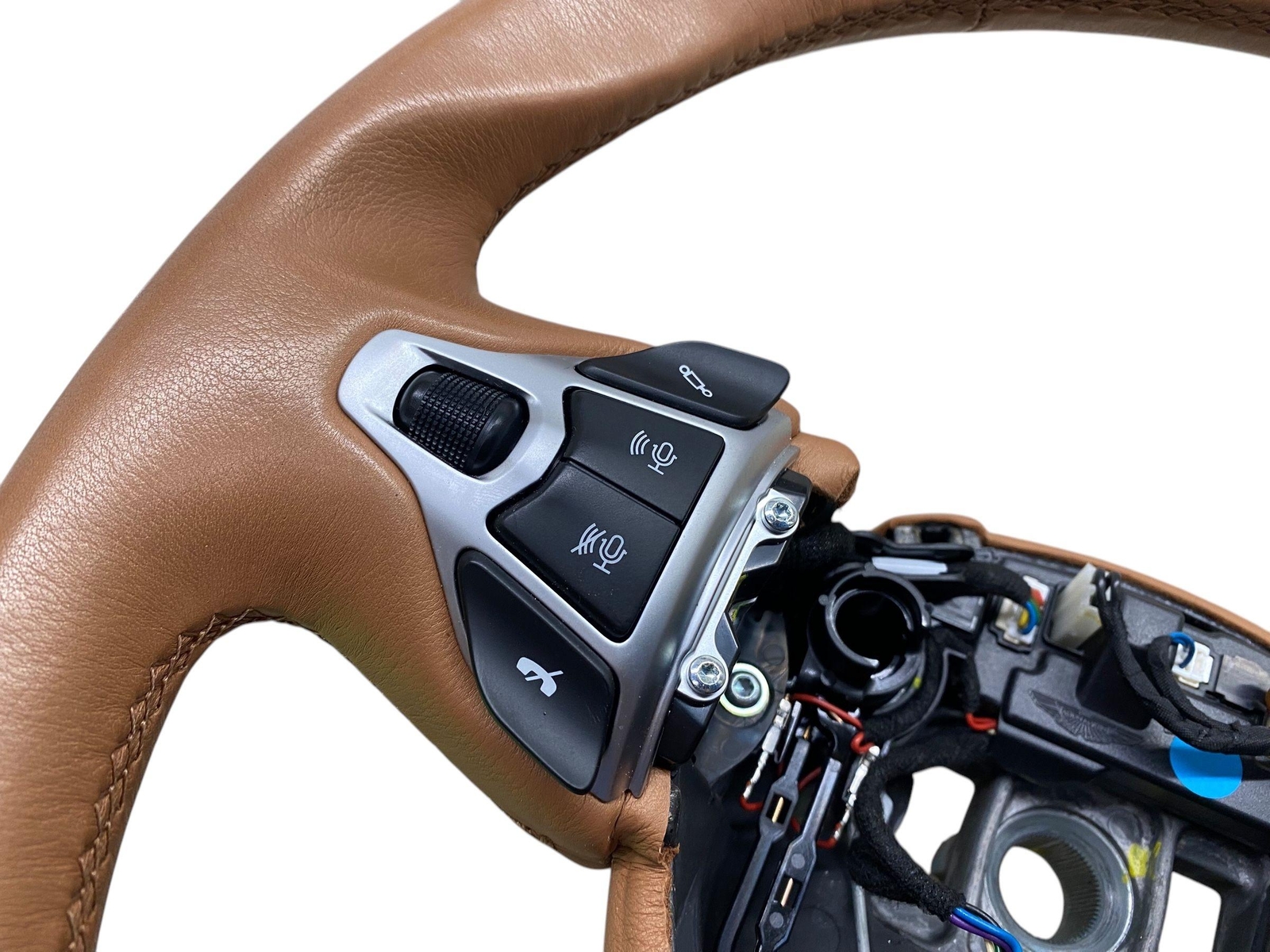 2017-2023 ASTON MARTIN DB11 HEATED STEERING WHEEL COPPER TAN W/ SWITCHES OEM
