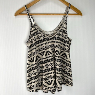 Lush Tank Women Extra Small Sleeveless Shirt Flare Top Southwestern Work Core Nw