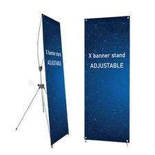Premium Adjustable X-Frame Banner Stand 23"x63" to 32"x78"