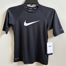 Nike Big Boys Swim UPF 40 T Shirt Black S