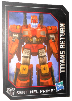 TRANSFORMERS Titans Return SENTINEL PRIME Trading CARD Headmaster