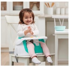My Little 2-in-1 Booster Seat and Grow with Me Floor Seat with Removable Feeding