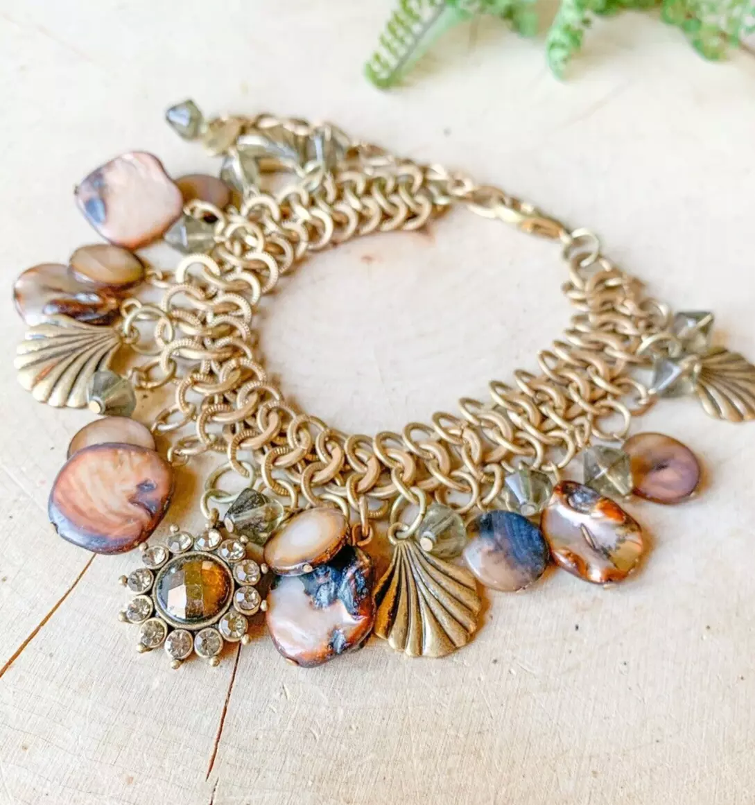 Seashell gold hotsell bracelet