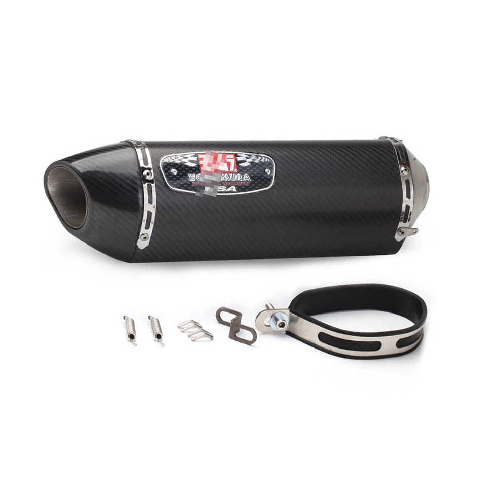 For Suzuki GSXR1000 2005-2006 Exhaust Tips Muffler Mid Pipe System Carbon Fiber - Imagem 2 de 4