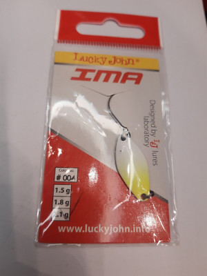 NEU Lucky John IMA Angel Löffel Köder + Haken 2.1g GELB WEISS für Barsch Forelle