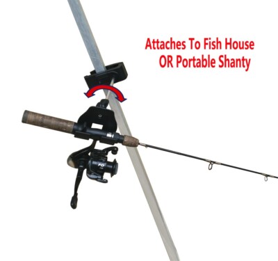 Brocraft Ice Fishing Bucket Rod Holder/Ice Fishing House shanty tip Down |  eBay