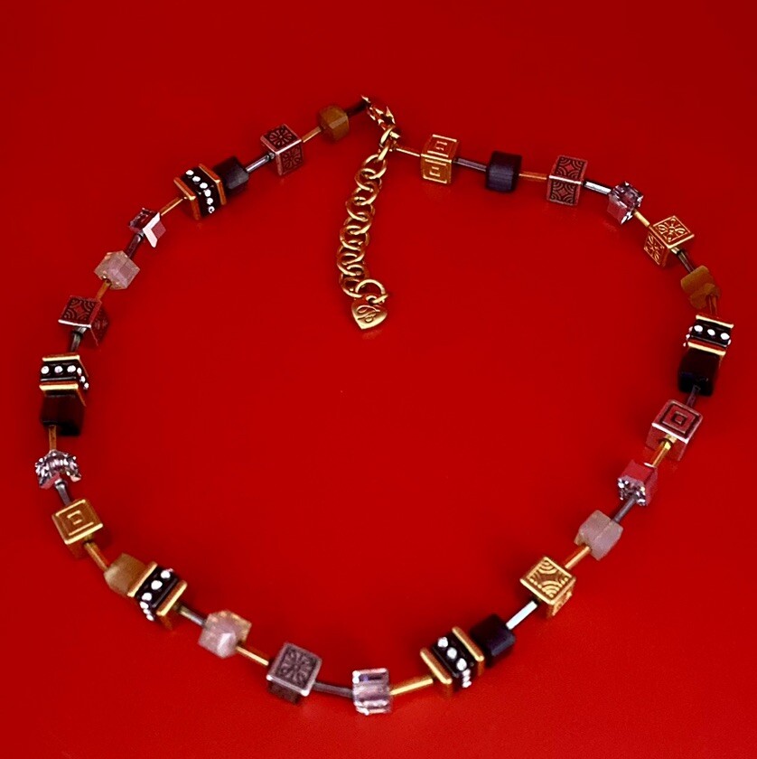 Brighton Silent Code Two Tone Beaded Retired Neck… - image 3