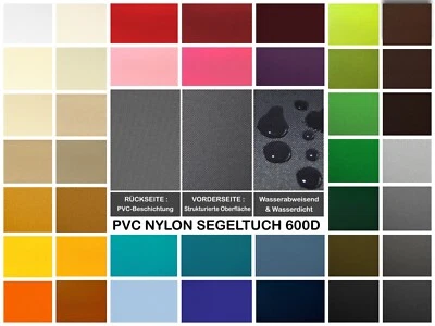 MARKENLOS OXFORD 600D OUTDOOR PVC Meterware Segeltuch Abdeckplane Zelt Rucksack Tasche