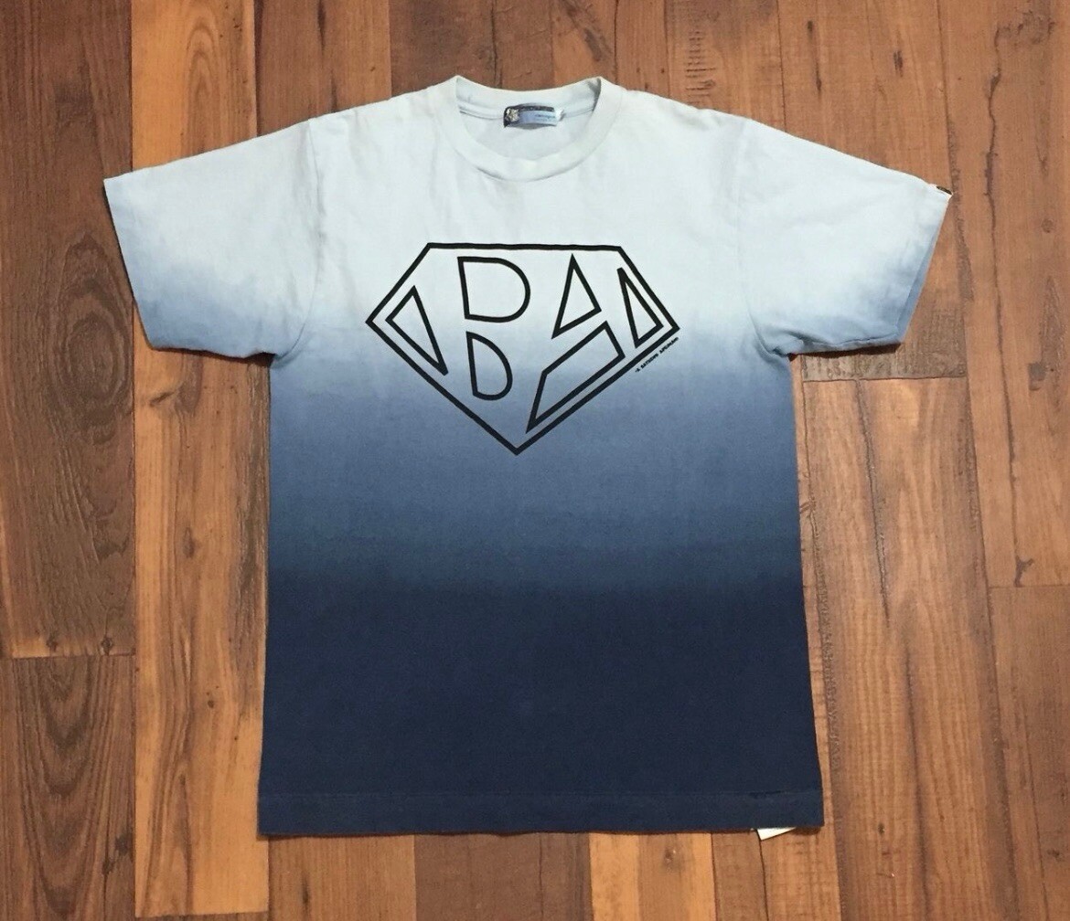 A Bathing Ape Bape Logo Tee Shirt Medium Blue