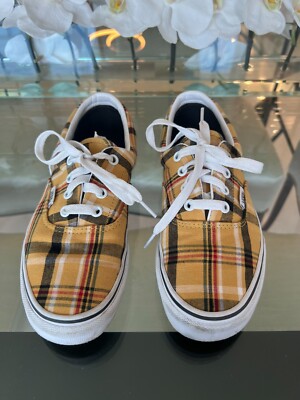 yellow plaid vans
