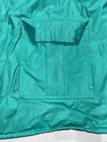Vintage Misty Harbor Flannel Lined Rain Jacket Size Large Teal Green - Picture 6 of 14