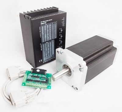 Free Ship Schrittmotor Nema 42 4210 oz-in 8A Dual Shaft Stepper Driver CNC Kit A