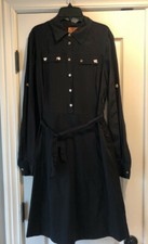NWT Tory Burch Women Emmanuelle Black Silk Dress Sz 10  $325