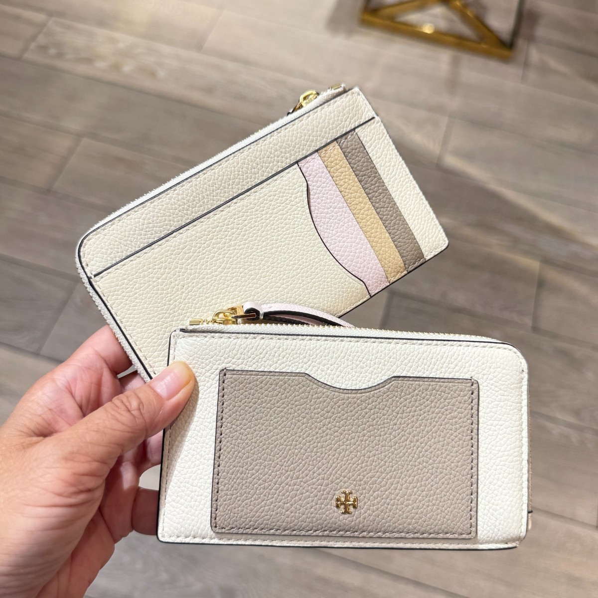 Tory Burch Color-Block Zip Case 176425 Warm White $150 | eBay
